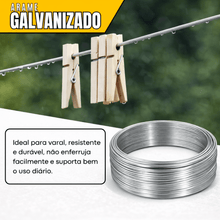 Carregar imagem no visualizador da galeria, Kit 6 Arames Galvanizado 18 BWG 6kg 630m 6 Rolos
