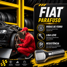 Carregar imagem no visualizador da galeria, Jogo 16 Parafusos Roda Fiat Castelo Ch19 Rosca M12 1,25