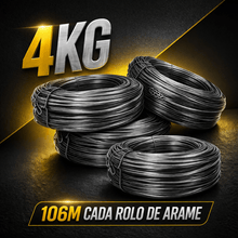 Carregar imagem no visualizador da galeria, Arame Recozido Torcido 18 BWG 4kg 4 Rolos 1,24mm