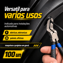 Carregar imagem no visualizador da galeria, Abraçadeira de Nylon Tipo T Preta 5x94mm Kit 100 Unidades Presilha de Fixação para Forro Automotivo Painel