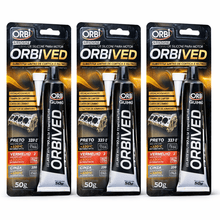 Carregar imagem no visualizador da galeria, Kit 3 Silicone Preto Alta Temperatura Orbived 50g Motor Junta