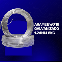 Carregar imagem no visualizador da galeria, 8 Arames Galvanizado 18 BWG Kit 8 Rolos 1kg Total 8kg 848m