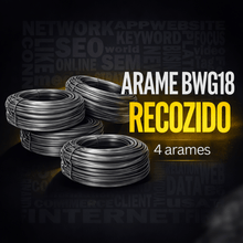 Carregar imagem no visualizador da galeria, Arame Recozido Torcido 18 BWG 4kg 4 Rolos 1,24mm