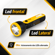 Carregar imagem no visualizador da galeria, Lanterna Recarregável Vonder LED Frontal Alto Brilho + COB