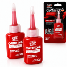 Carregar imagem no visualizador da galeria, 2 Trava Rosca OrbiFix X4 Orbi Química 10g Torque Alto Para Parafusos Prisioneiros Fixação Resistência Mecânica Oficina