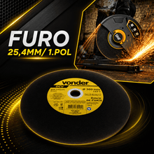 Carregar imagem no visualizador da galeria, Disco de Corte Vonder DCV 300mm 12" 2,8mm Furo 25,4mm Policorte Kit 3 Unidades Aço Metal Inox Profissional