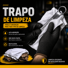 Carregar imagem no visualizador da galeria, Trapo Estopa Pano Limpeza Costurado Malha 1kg Geral