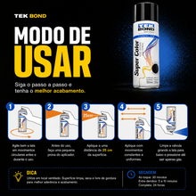 Carregar imagem no visualizador da galeria, Tinta Spray Preto Fosco Tekbond Uso Geral 350ml Multiuso