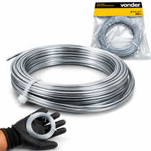 Carregar imagem no visualizador da galeria, Arame Galvanizado BWG 16 10 Metros Vonder 1,65mm Resistente para Amarrações, Jardinagem e Reparos