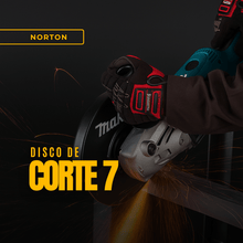 Carregar imagem no visualizador da galeria, Disco de Corte 7 Norton 50un Aço Carbono Profissional 180mm