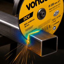 Carregar imagem no visualizador da galeria, Disco de Corte 230mm 9" Vonder DCV para Metal e Aço Inox Kit 10 Unidades Esmerilhadeira Profissional 2mm