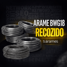 Carregar imagem no visualizador da galeria, Arame Recozido Torcido 18 BWG 2kg 2 Rolos 1,24mm