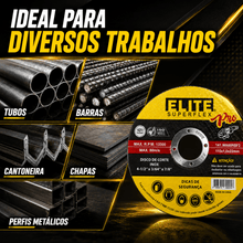 Carregar imagem no visualizador da galeria, Kit 10 Discos de Corte Elite Superflex Pro 115mm para Inox e Aço