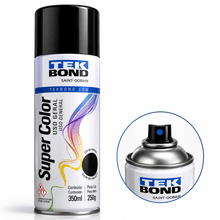 Carregar imagem no visualizador da galeria, Tinta Spray Preto Brilhante Tekbond Uso Geral 350ml
