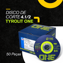 Carregar imagem no visualizador da galeria, Disco Corte Tyrolit One 115mm 4.1/2 Fino Aço Inox Kit 50
