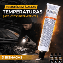 Carregar imagem no visualizador da galeria, Kit 3 Silicone Preto Alta Temperatura Orbived 50g Motor Junta
