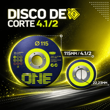 Carregar imagem no visualizador da galeria, Disco Corte Tyrolit One 115mm 4.1/2 Fino Aço Inox Kit 50
