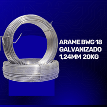Carregar imagem no visualizador da galeria, 20 Arames Galvanizado 18 BWG Kit 20 Rolos 1kg Total 20kg
