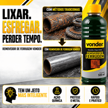 Carregar imagem no visualizador da galeria, Removedor De Ferrugem Limpa Oxidação Fosfatiza 500ml Vonder
