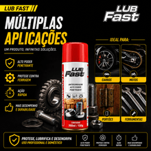 Carregar imagem no visualizador da galeria, Desengripante Spray Antiferrugem Lub Fast 300ml Multiuso

