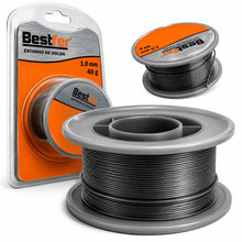 Carregar imagem no visualizador da galeria, Estanho de Solda Bestfer 1,0mm 40g para Eletrônica

