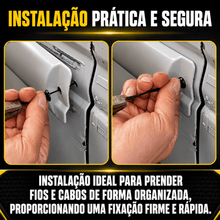 Carregar imagem no visualizador da galeria, Abraçadeira de Nylon Tipo T Preta 5x94mm Kit 100 Unidades Presilha de Fixação para Forro Automotivo Painel
