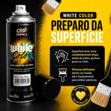 Carregar imagem no visualizador da galeria, Tinta Spray Preto Fosco Orbi Química Uso Geral 340ml
