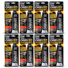 Carregar imagem no visualizador da galeria, Kit 8 Silicone Preto Alta Temperatura Orbived 50g Motor Junta Vedação Automotiva Cárter Câmbio Coletor 400g
