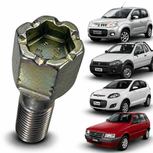Carregar imagem no visualizador da galeria, Jogo 16 Parafusos Roda Fiat Castelo Ch19 Rosca M12 1,25
