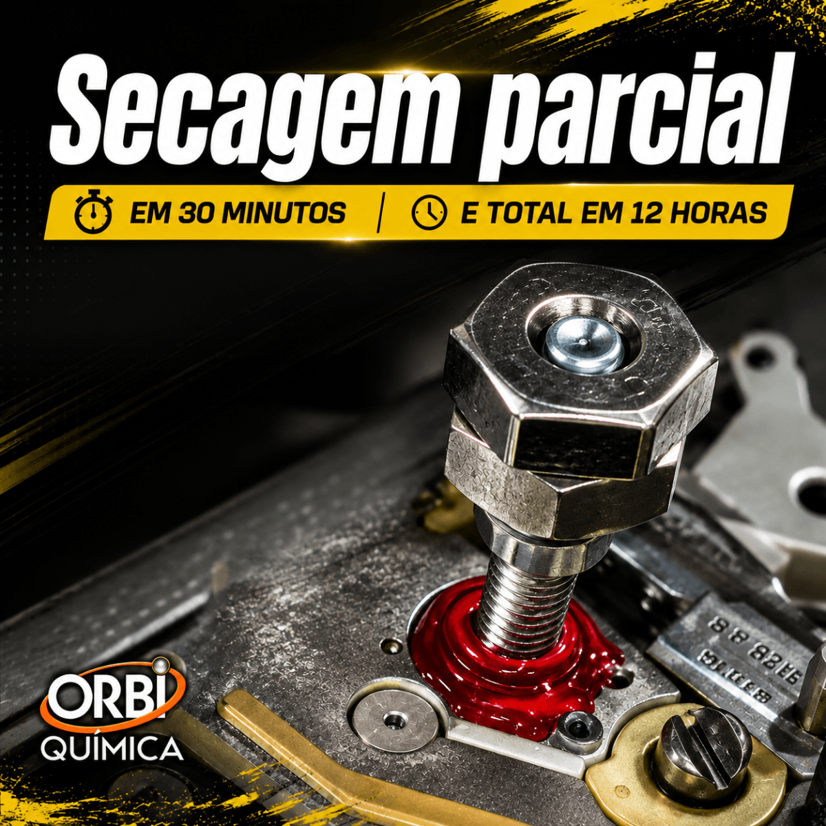 2 Trava Rosca OrbiFix X4 Orbi Química 10g Torque Alto Para Parafusos Prisioneiros Fixação Resistência Mecânica Oficina