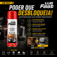 Carregar imagem no visualizador da galeria, Desengripante Spray Antiferrugem Lub Fast 300ml Multiuso
