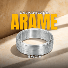 Carregar imagem no visualizador da galeria, Kit 7 Arames Galvanizado 18 BWG 7kg 735m 7 Rolos
