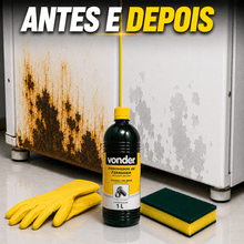 Carregar imagem no visualizador da galeria, Kit Vonder Desengraxam-te e Removedor de Ferrugem 1L + Luva e Esponja
