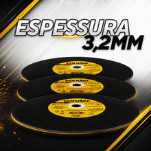 Carregar imagem no visualizador da galeria, Disco de Corte Vonder DCV 300mm 12" 2,8mm Furo 25,4mm Policorte Kit 3 Unidades Aço Metal Inox Profissional
