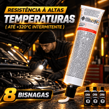 Carregar imagem no visualizador da galeria, Kit 8 Silicone Preto Alta Temperatura Orbived 50g Motor Junta Vedação Automotiva Cárter Câmbio Coletor 400g

