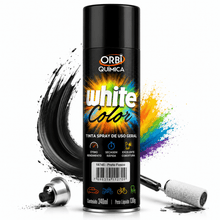 Carregar imagem no visualizador da galeria, Tinta Spray Preto Fosco Orbi Química Uso Geral 340ml
