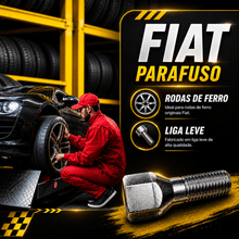 Carregar imagem no visualizador da galeria, Jogo 4 Parafusos Roda Fiat Castelo CH19 M12x1,25 Palio Uno Strada Siena Argo Cronos Mobi Punto Toro Liga Leve

