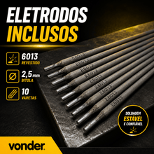 Carregar imagem no visualizador da galeria, Kit Solda Máscara Automática Autoescurecimento + Luva Raspa + 1 Esquadro Magnético + 10 Eletrodos
