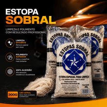 Carregar imagem no visualizador da galeria, Estopa Sobral 300g Limpeza Polimento Alta Absorção Pro
