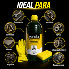 Carregar imagem no visualizador da galeria, Kit Vonder Desengraxam-te e Removedor de Ferrugem 1L + Luva e Esponja
