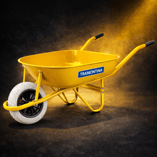 Carregar imagem no visualizador da galeria, Pneu Maciço Carrinho de Mão 3.25x8 Furo 1/2 (12,7mm) Tramontina Reforçado Não Fura
