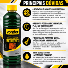 Carregar imagem no visualizador da galeria, Removedor De Ferrugem Limpa Oxidação Fosfatiza 500ml Vonder
