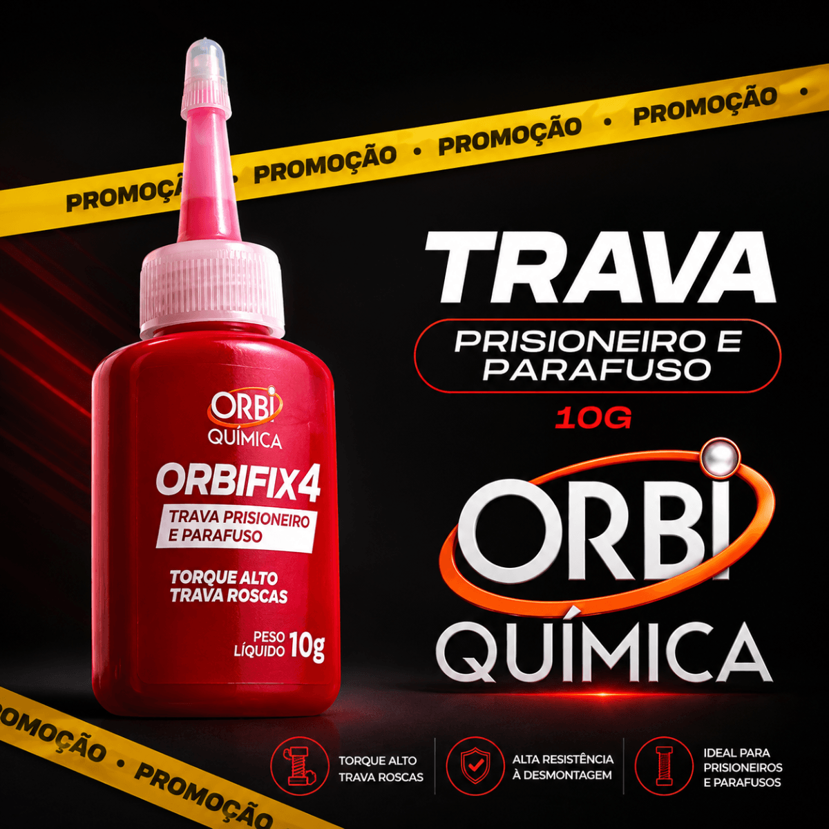 Trava Rosca Torque Alto Cola Parafuso Orbifix 10g