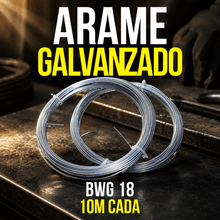 Carregar imagem no visualizador da galeria, Kit 2 Arames Galvanizados Vonder BWG 18 1,24mm 10 Metros Cada
