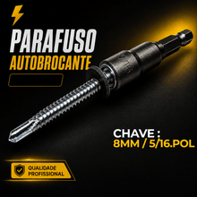 Carregar imagem no visualizador da galeria, Parafuso Autobrocante 12x2 Chave 5/16 Caixa 50un Ponta Brocante Zincado com Arruela para Telha Metalon Chapa Aço Rufos K
