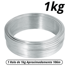 Carregar imagem no visualizador da galeria, Arame Galvanizado 18 BWG 1kg 106m Liso Resistência
