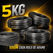 Carregar imagem no visualizador da galeria, Arame Recozido Torcido 18 BWG 5kg 5 Rolos 1,24mm
