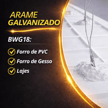 Carregar imagem no visualizador da galeria, Kit 7 Arames Galvanizado 18 BWG 7kg 735m 7 Rolos
